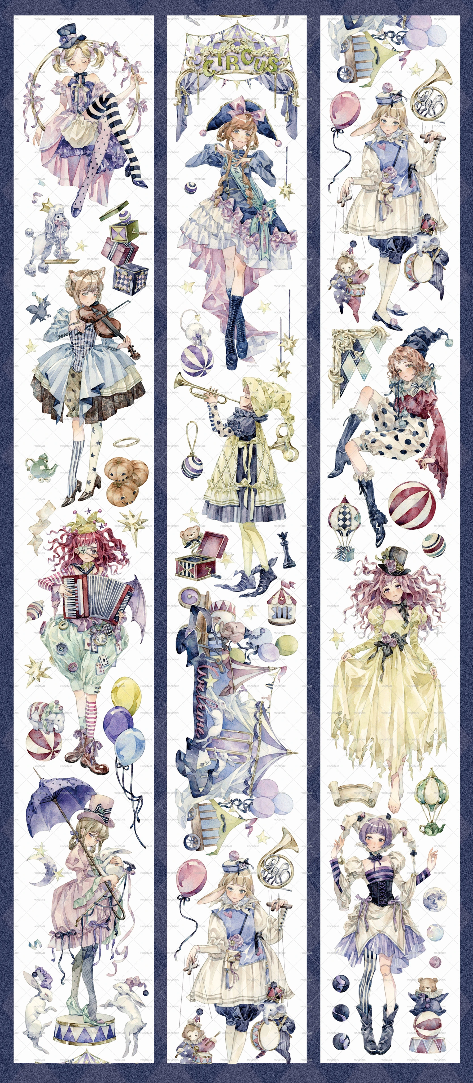 【MOOD】Dream Circus Character PET Tape