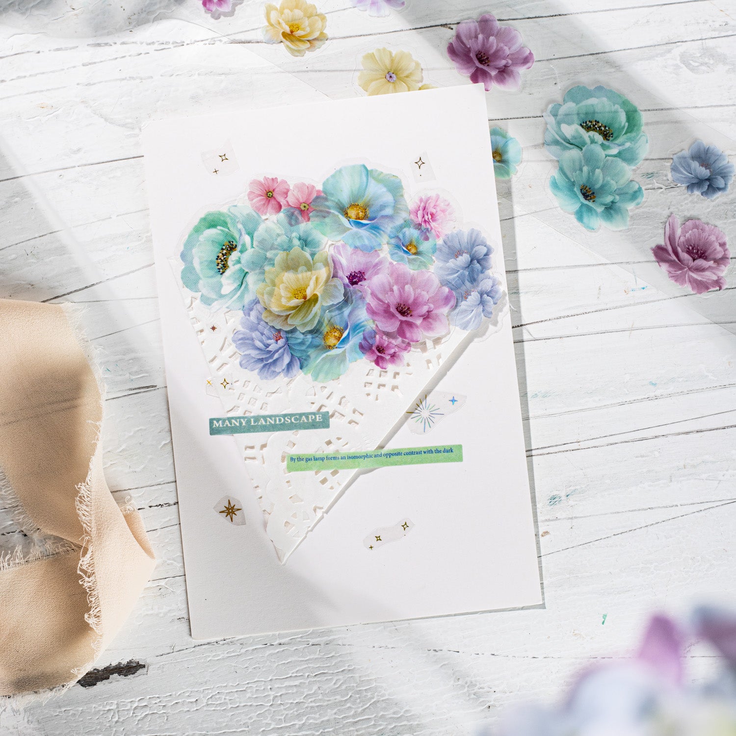 Small Garden Journal Scrapbook Pre-cut PET Tape