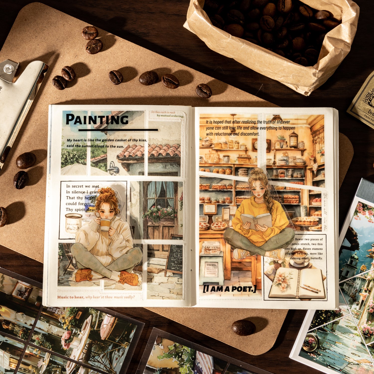 Go To a Coffee Place Sticker Book