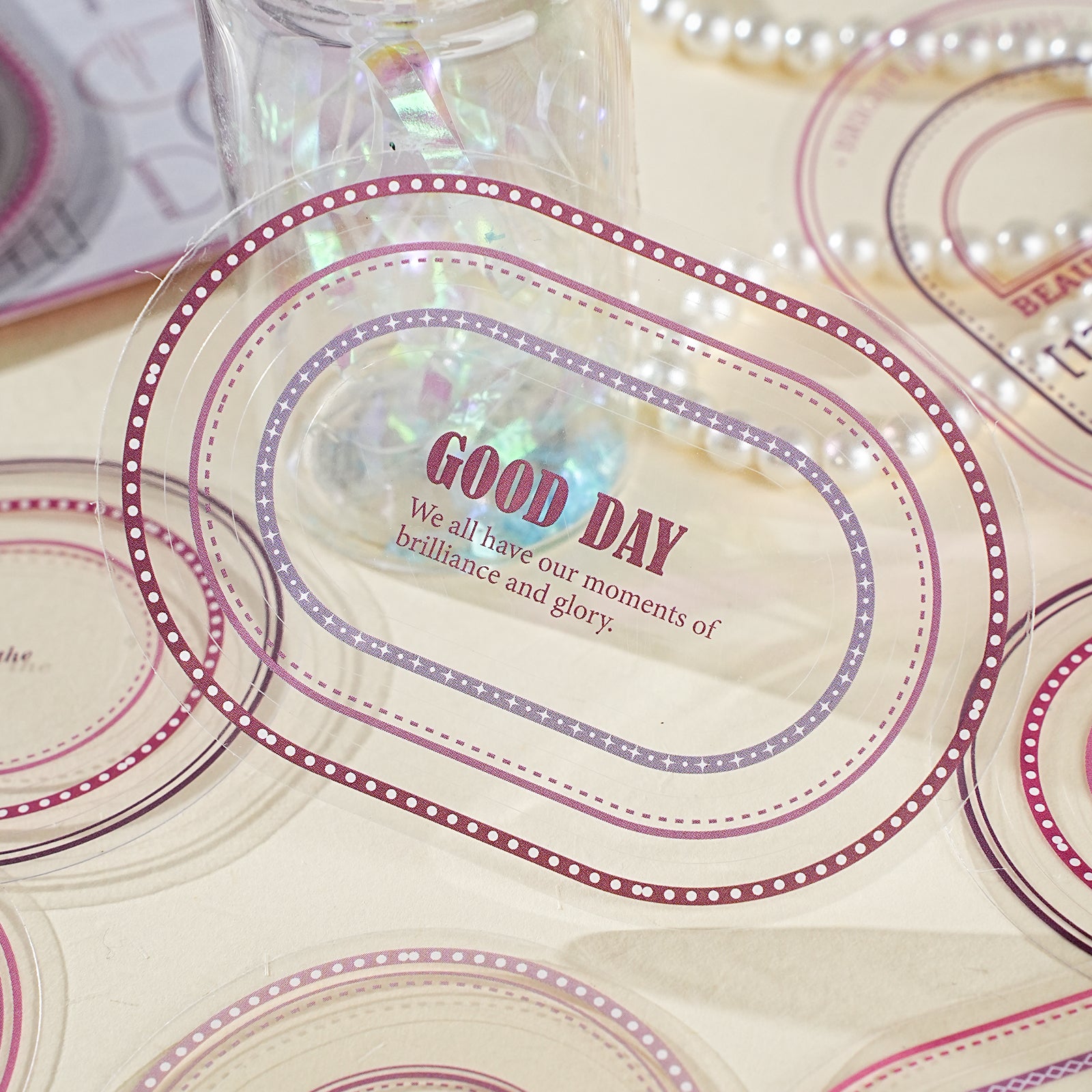 Rainbow Border Pre-cut Sticker