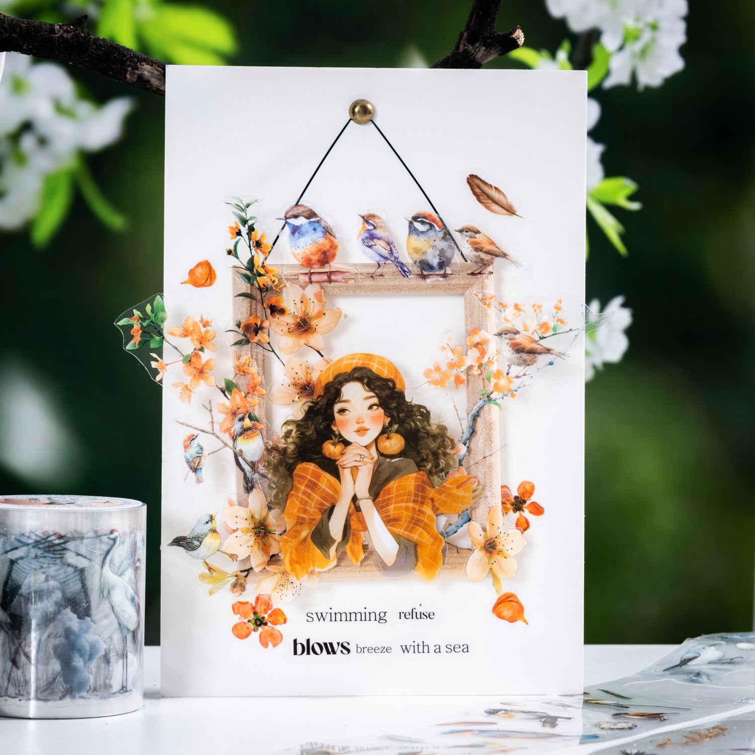 Birds Among the Clouds Pre-cut PET Tape