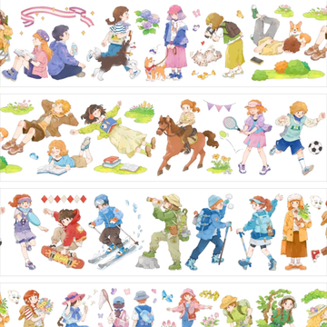 【Paper Domain】People in Outdoor Sports PET Tape (6cm*250cm)