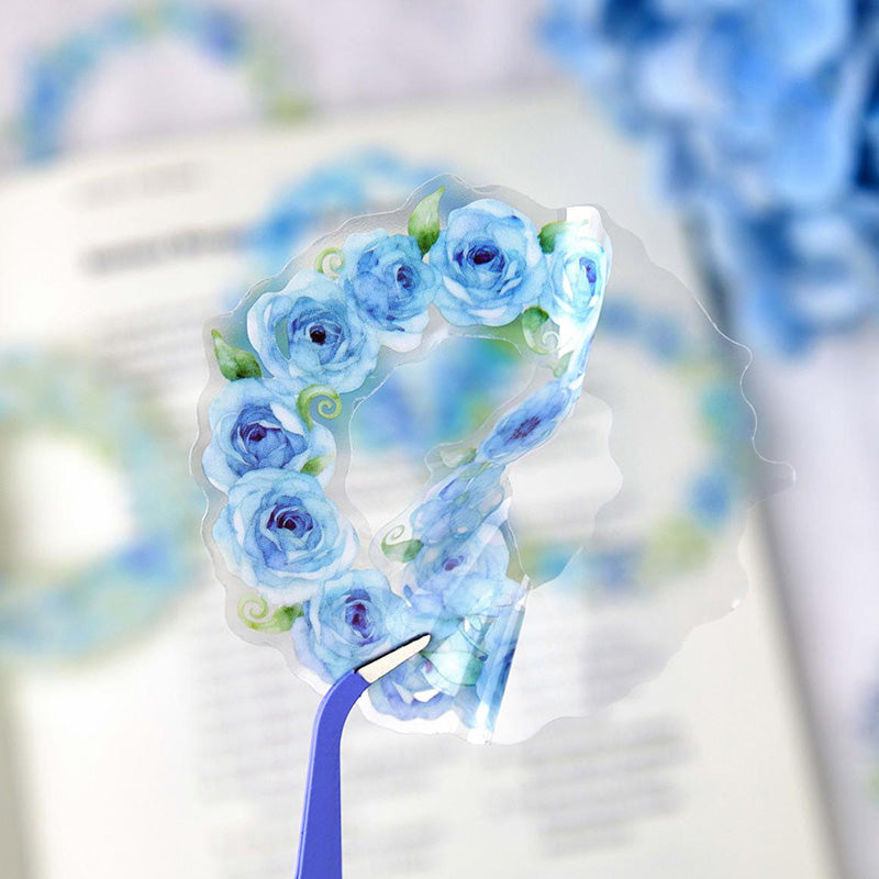 Floral Note with Gentle Whispers Wreath PET Stickers