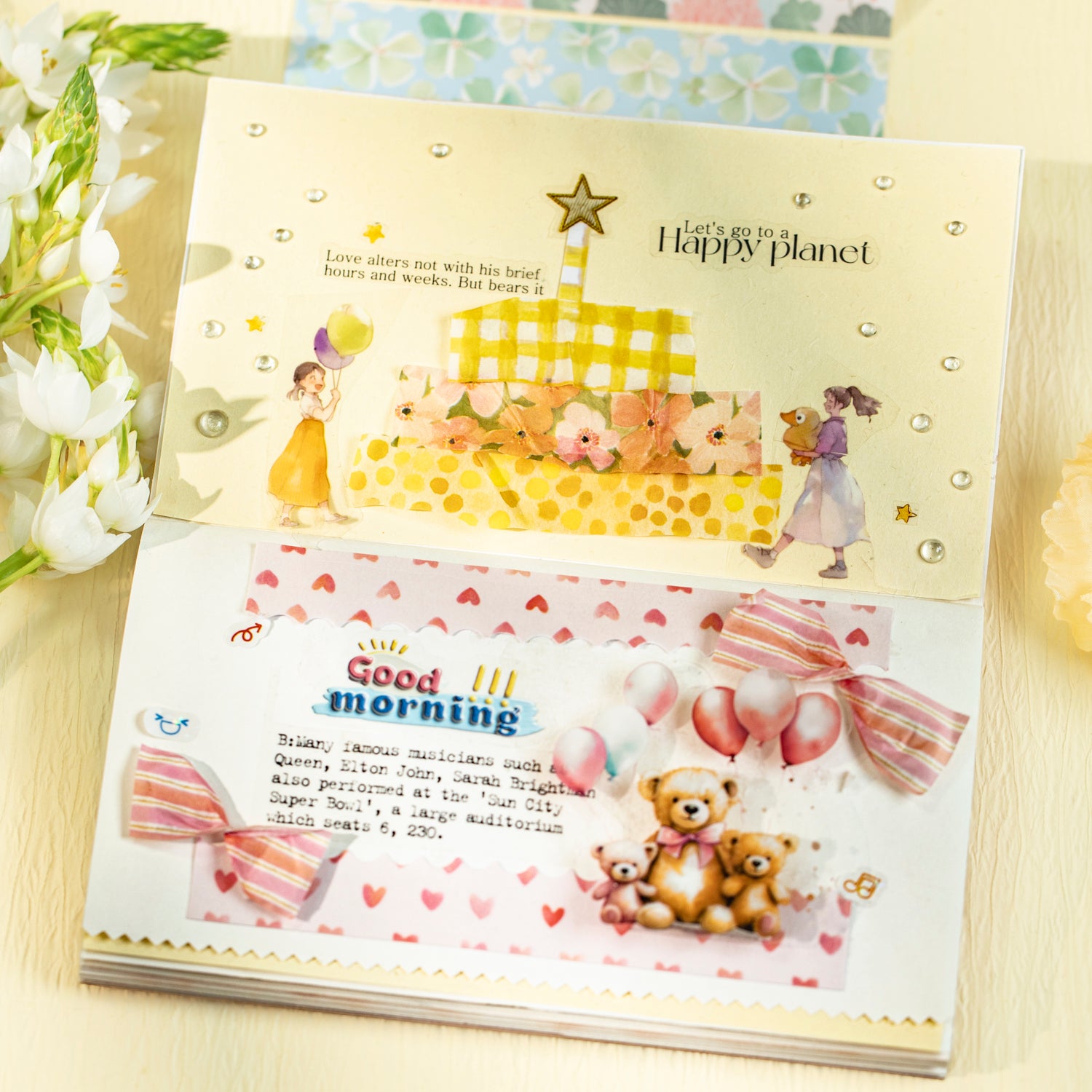 Floral Mist Painting Washi Sticker Book