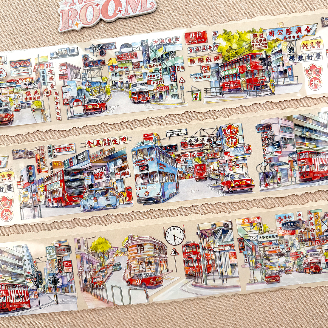 【BOBOYU】Prosperous Hong Kong Landscape Tape