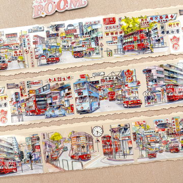 【BOBOYU】Prosperous Hong Kong Landscape Tape