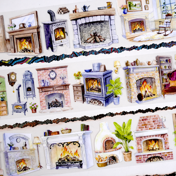 【OKTM】Warm Fireplace PET Tape