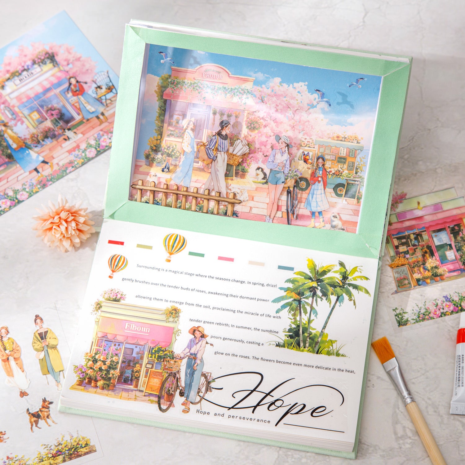 Leisurely Holidoy Landscaping Sticker Book