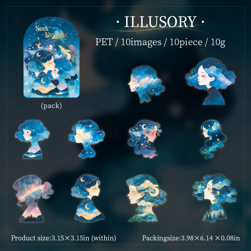 Glimmer of a Dream Starry Sky Theme PET Sticker