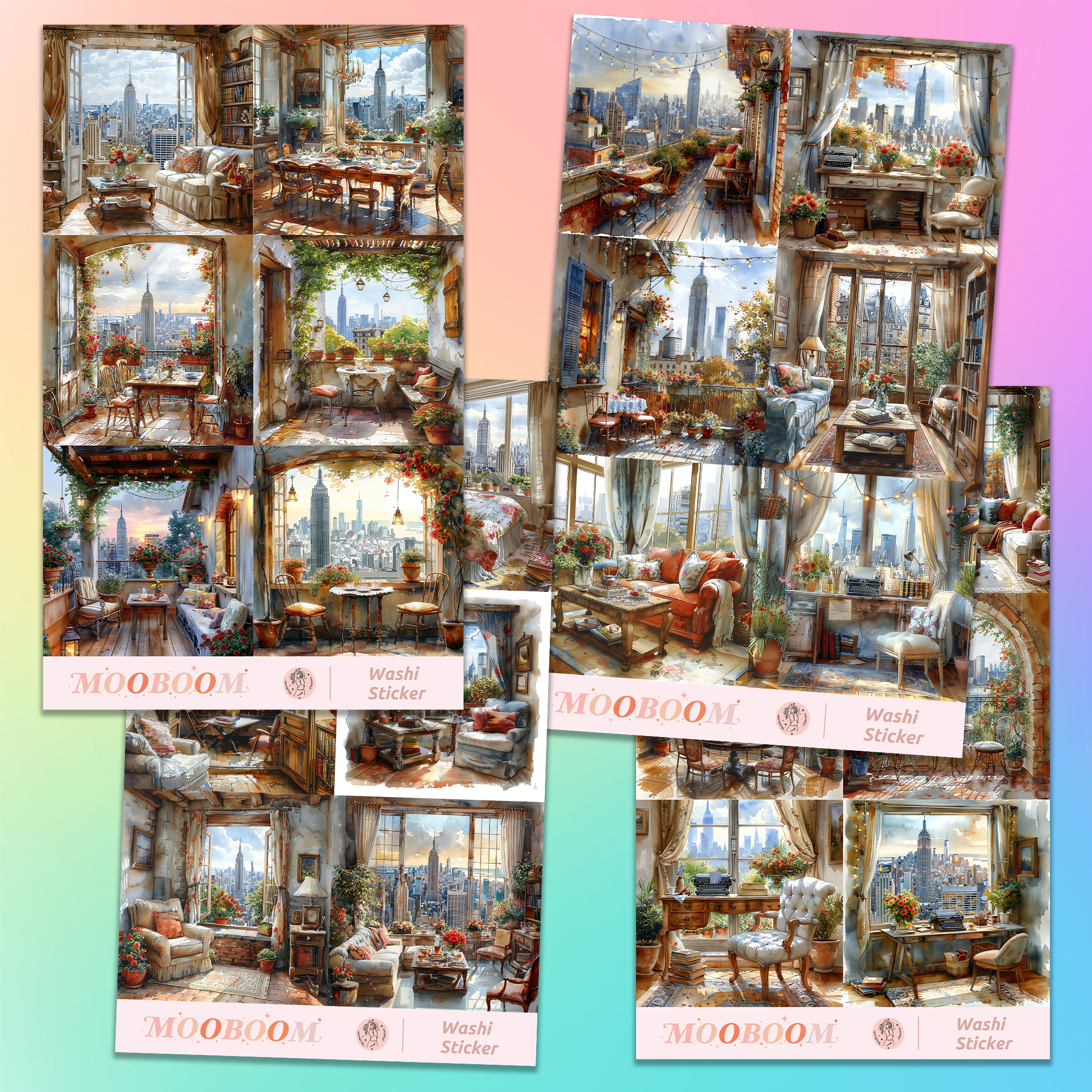 Corner of Room special Ink Washi Sticker | MOOBOOM Design