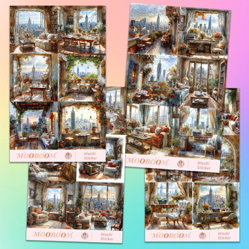 Corner of Room special Ink Washi Sticker | MOOBOOM Design