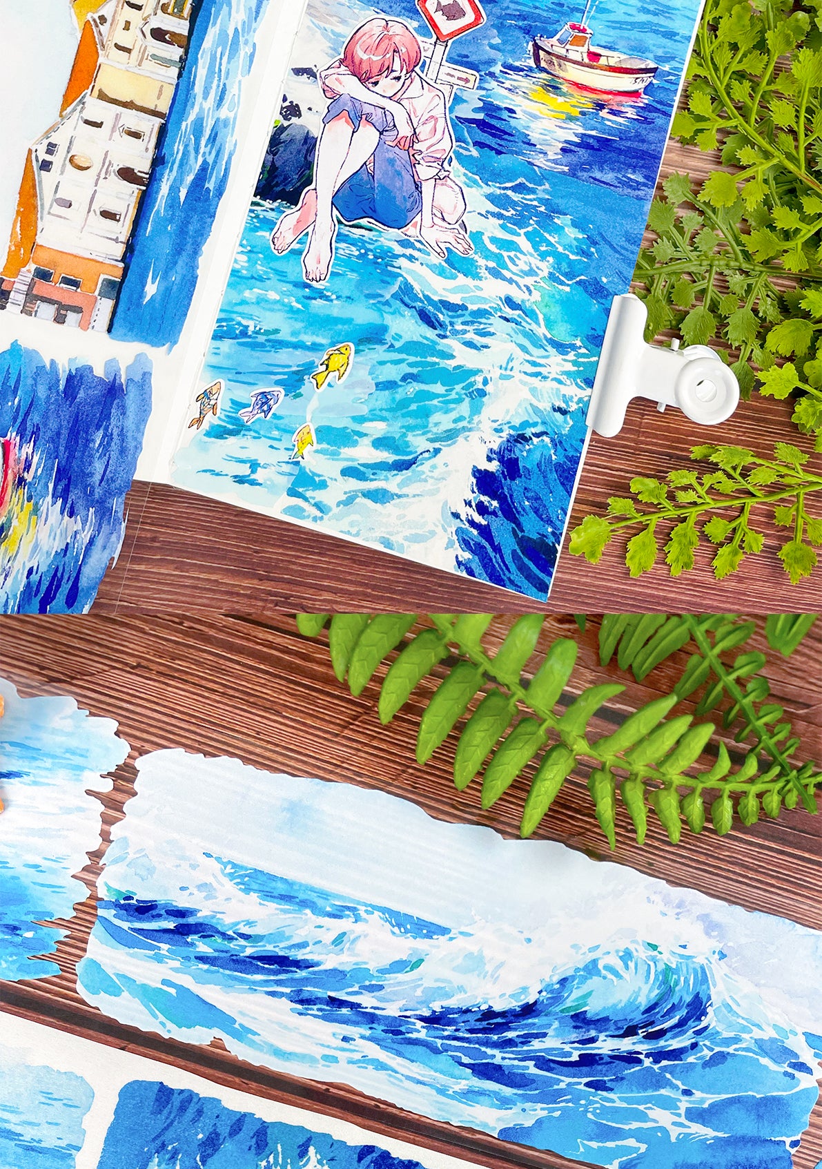 NEW Blue Reef and Sea Tide PET Tape (7cm* 140cm)