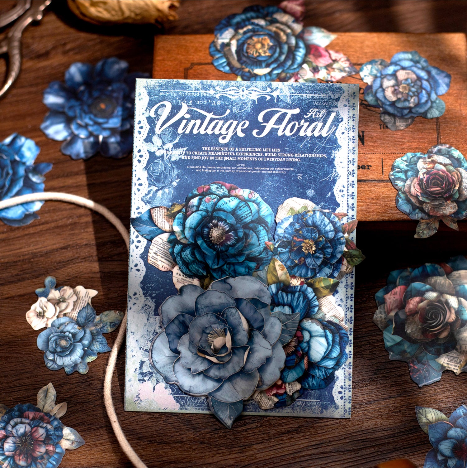 Retro Floral Art Paper Sticker