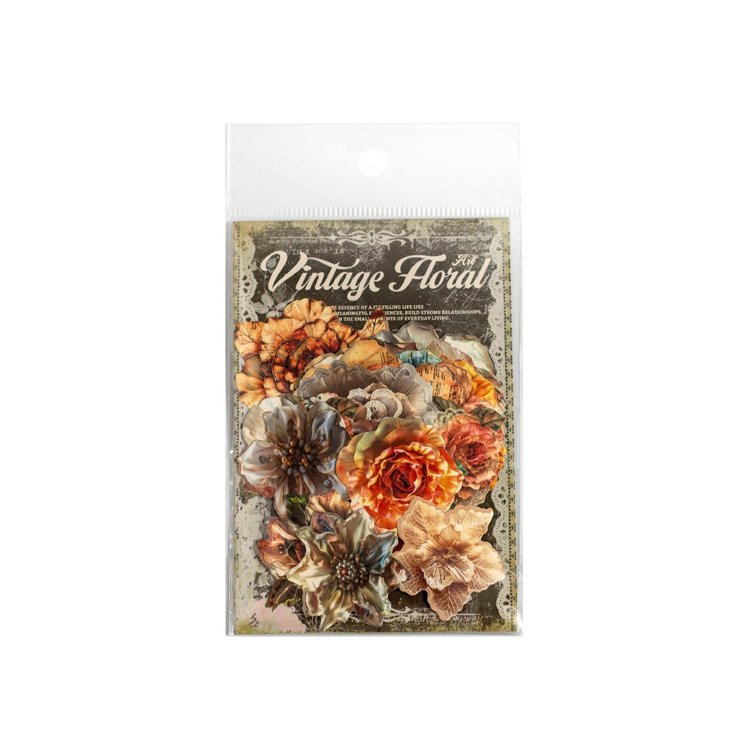 Retro Floral Art Paper Sticker