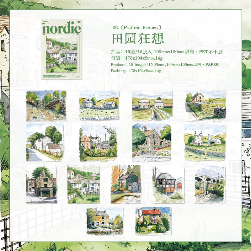 Nordic Landscape PET Sticker