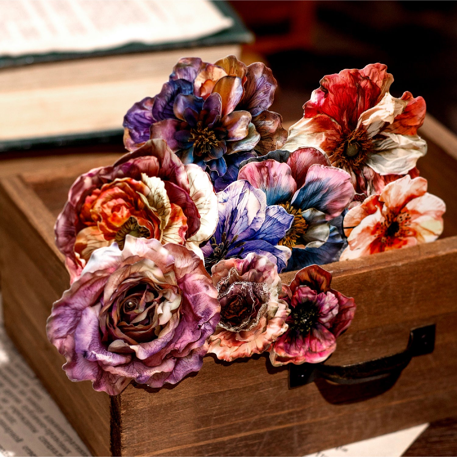 Retro Floral Art Paper Sticker