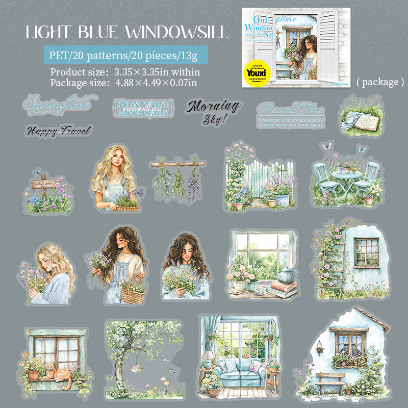 The Girl Outside The Windowsill Sticker