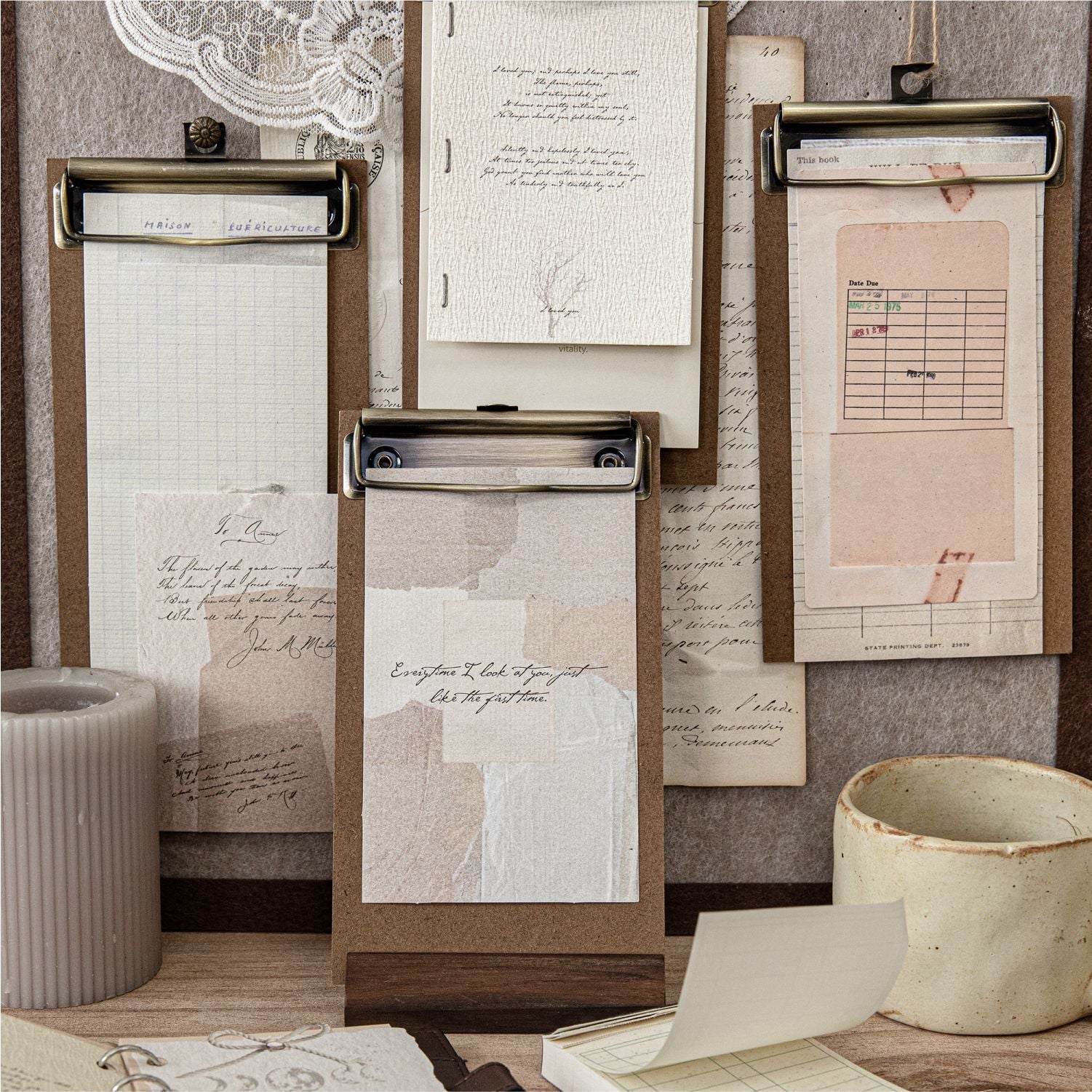 Time Between the Pages Vintage Scrapbooking Paper