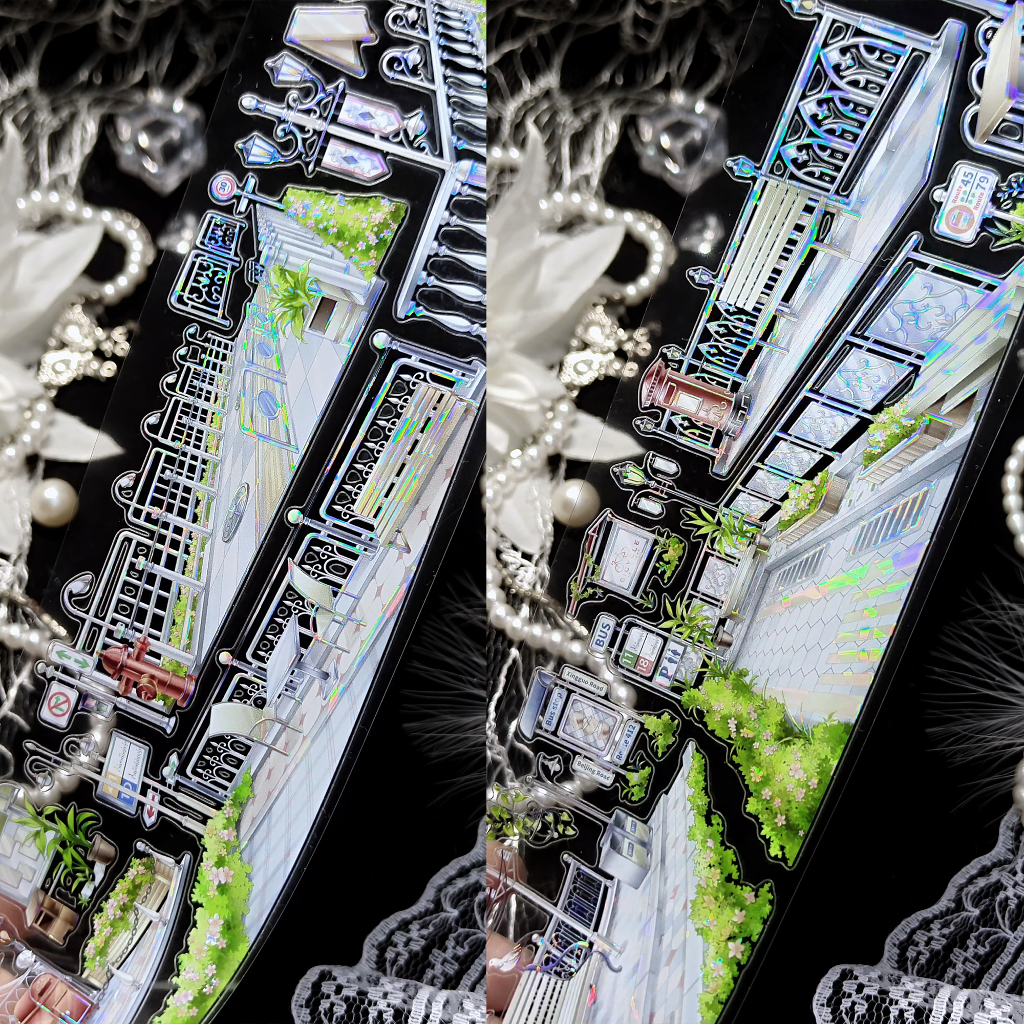 【BOBOYU】Guardrails beside the road Landscaping Tape