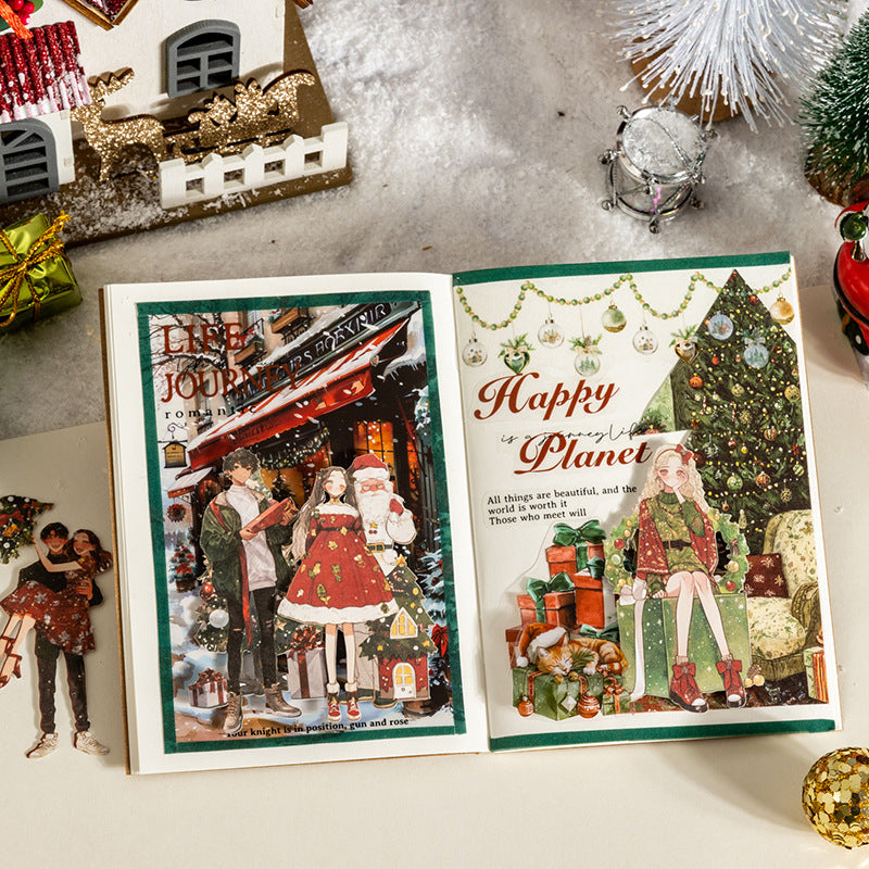 Magical Christmas Night Character PET Sticker