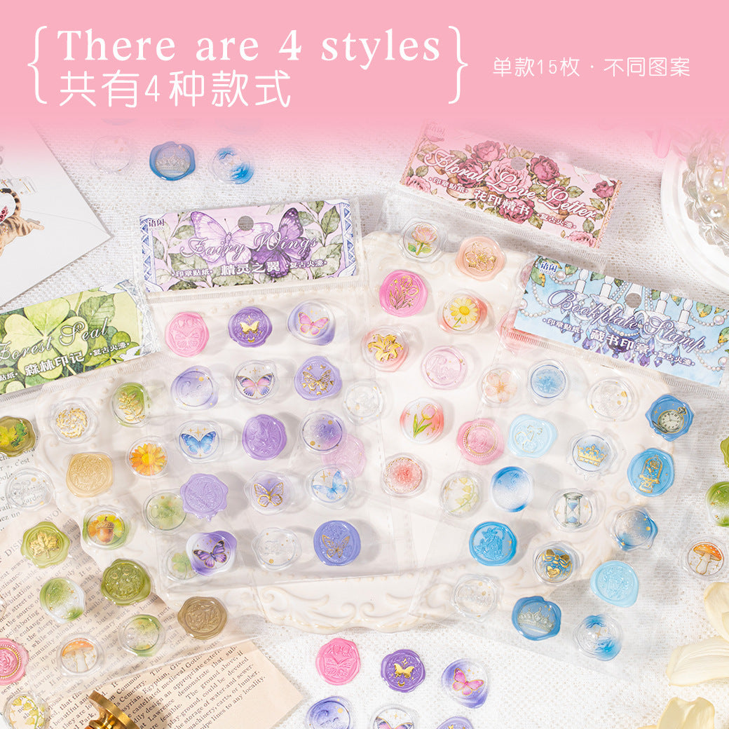 Wax Seal Drip Resin Sticker