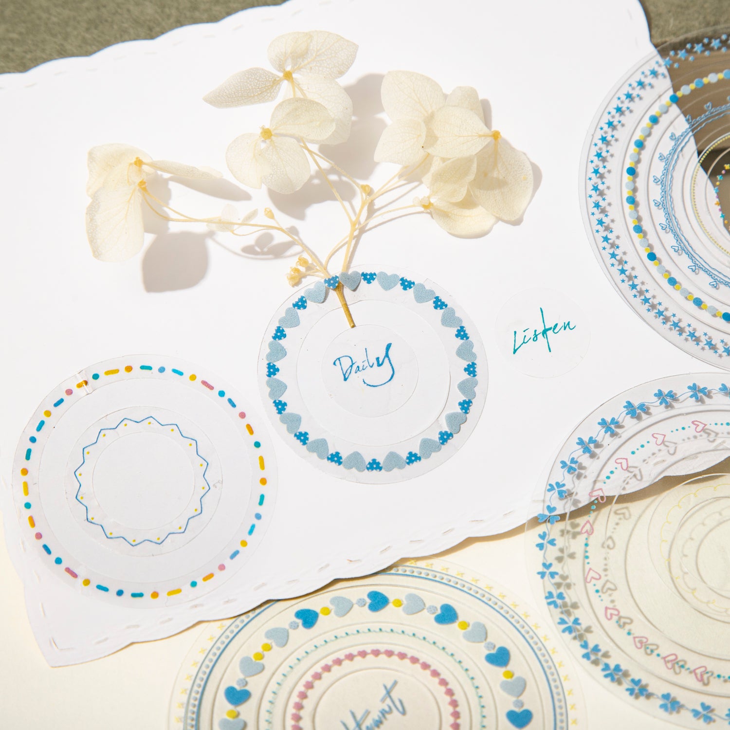 Whispering Dreams Lace Pre-cut PET Sticker for journaling and scrapbooking