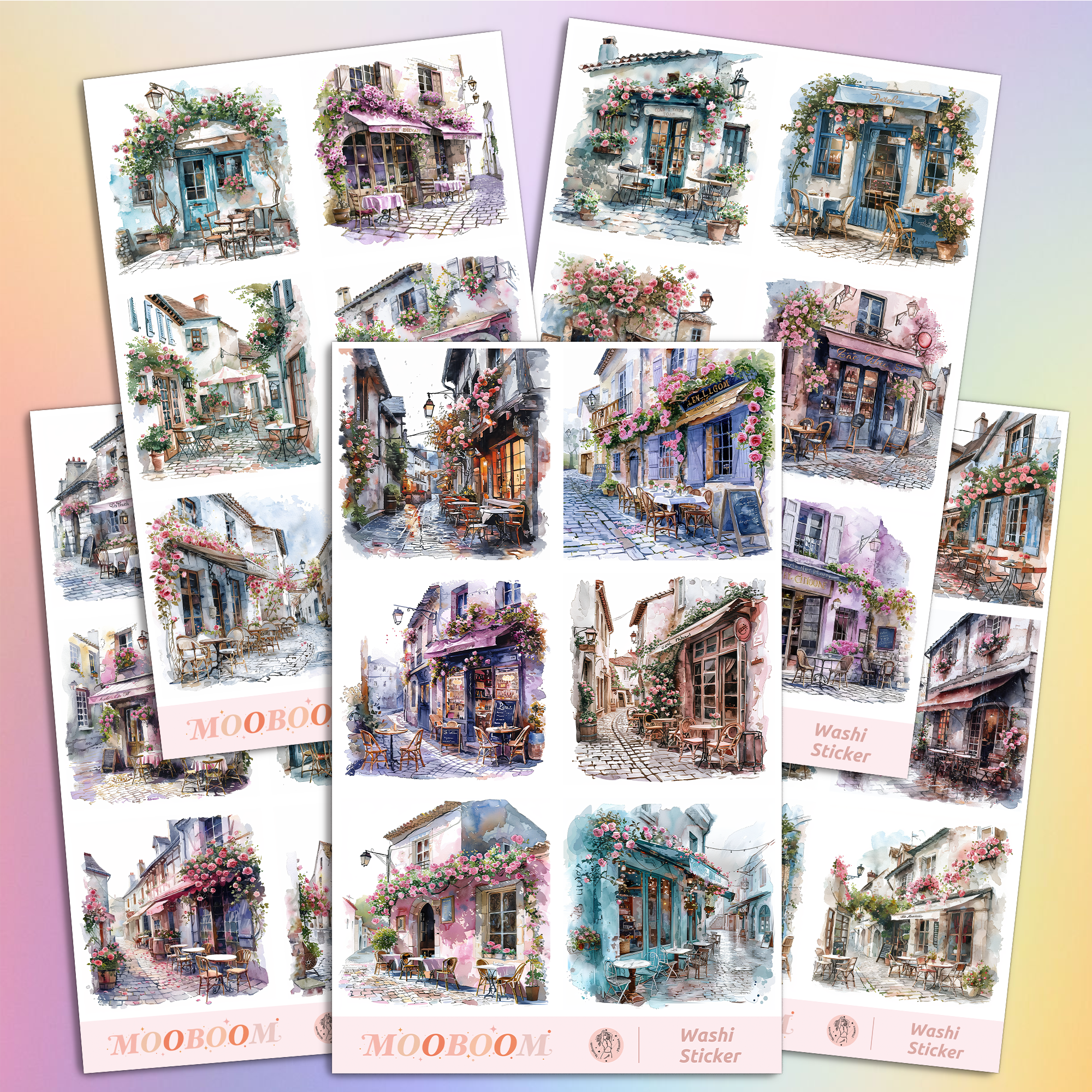 Street Restaurant Special Ink Pre-cut Washi Sticker | MOOBOOM Design