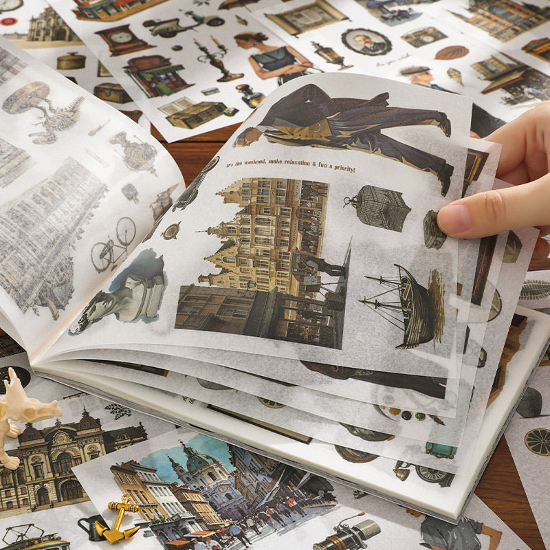 Slow Life Vintage Sticker Books