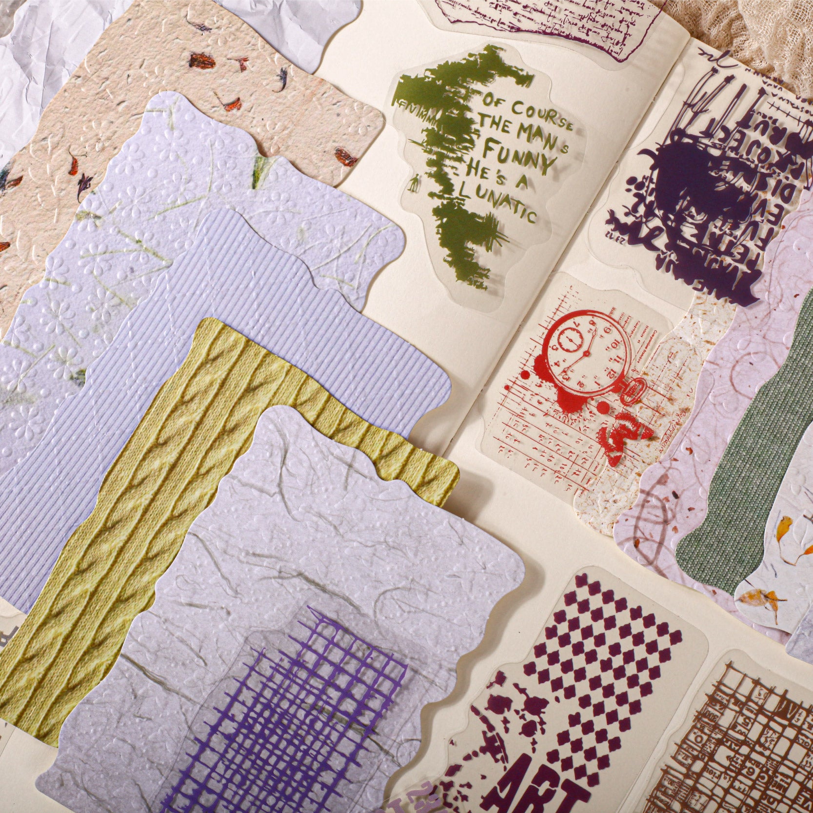 Manuscript Draft Scrapbooking Paper and Sticker