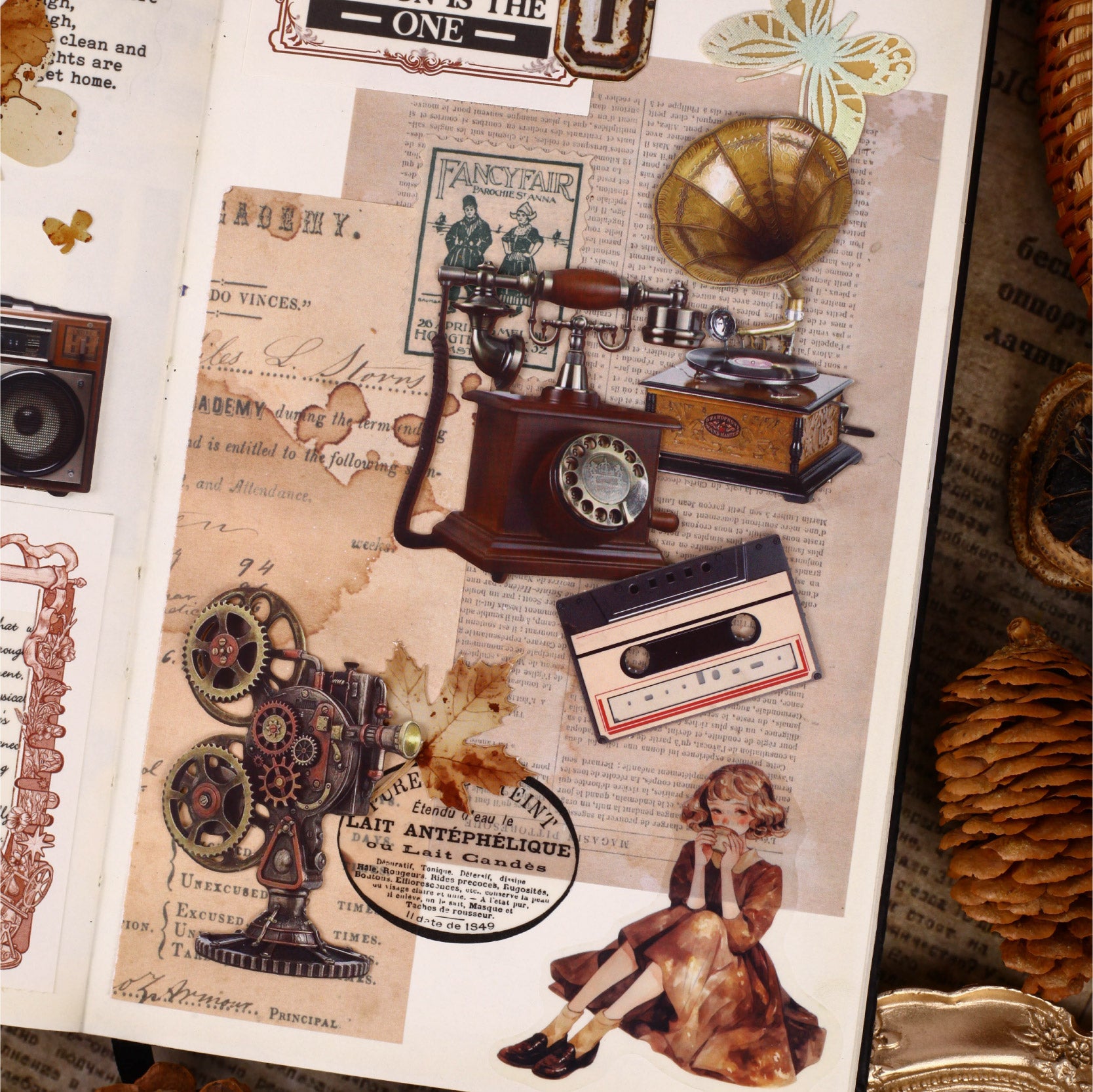 Phonograph Paper Sticker