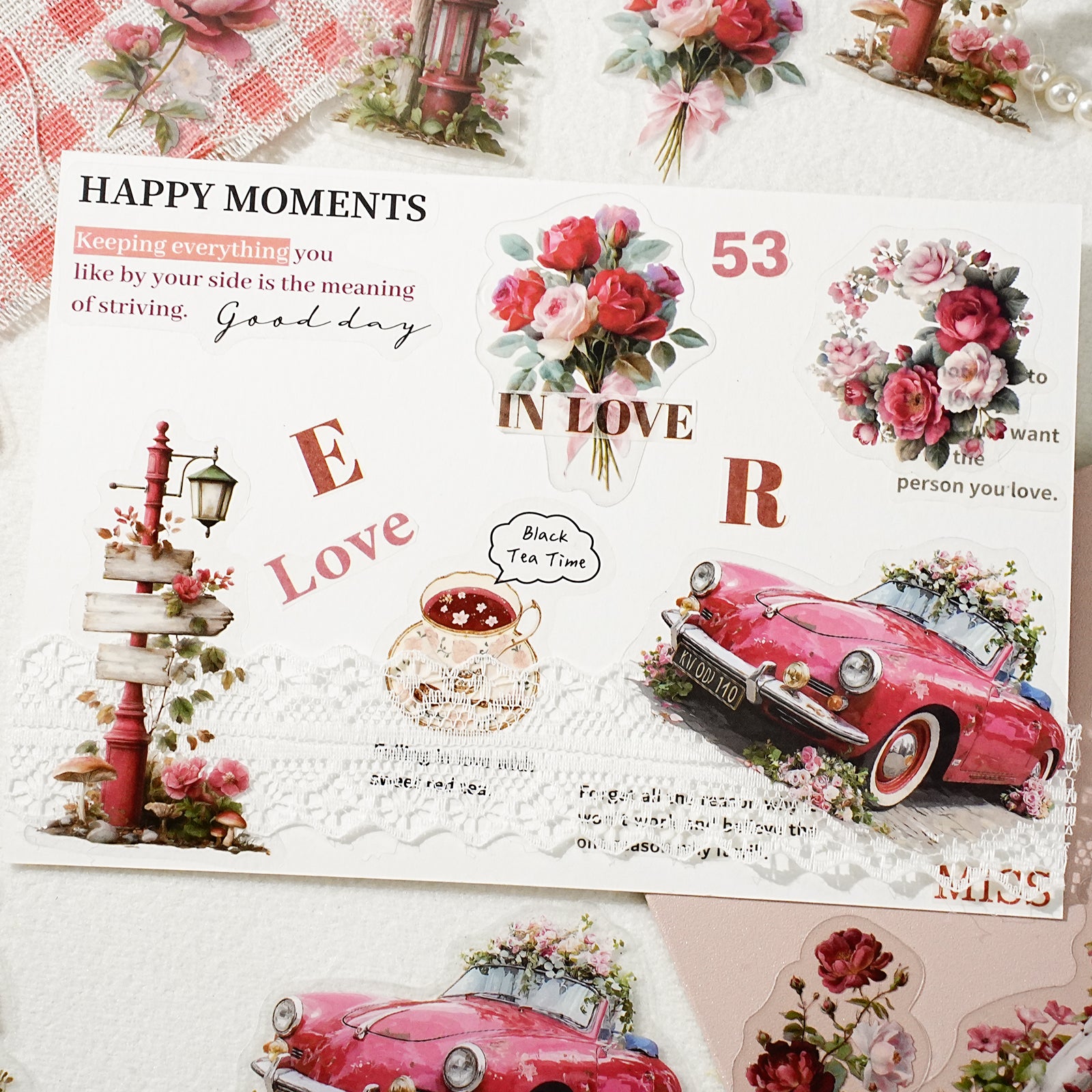 Flower Praise Series PET Sticker