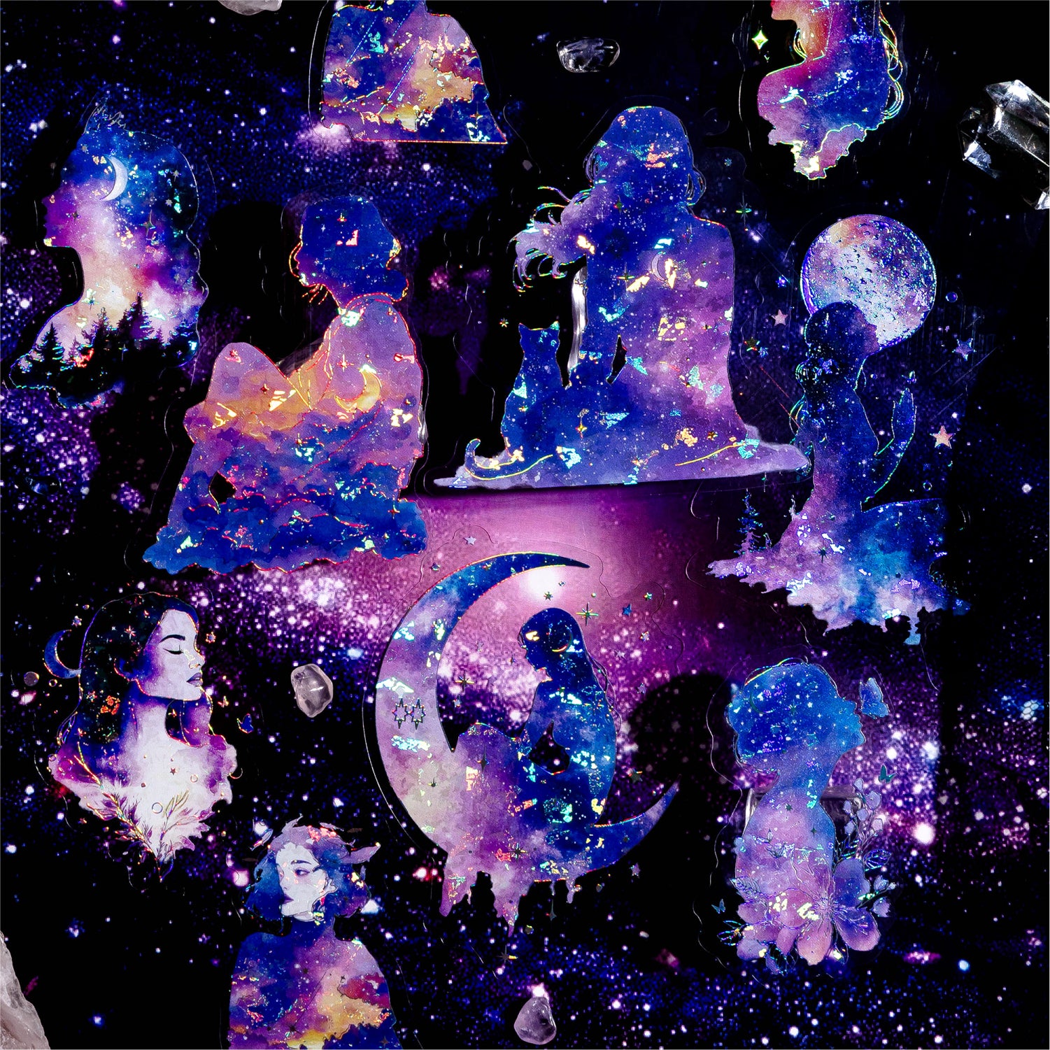 Mysterious Starry Sky Laser PET Tape