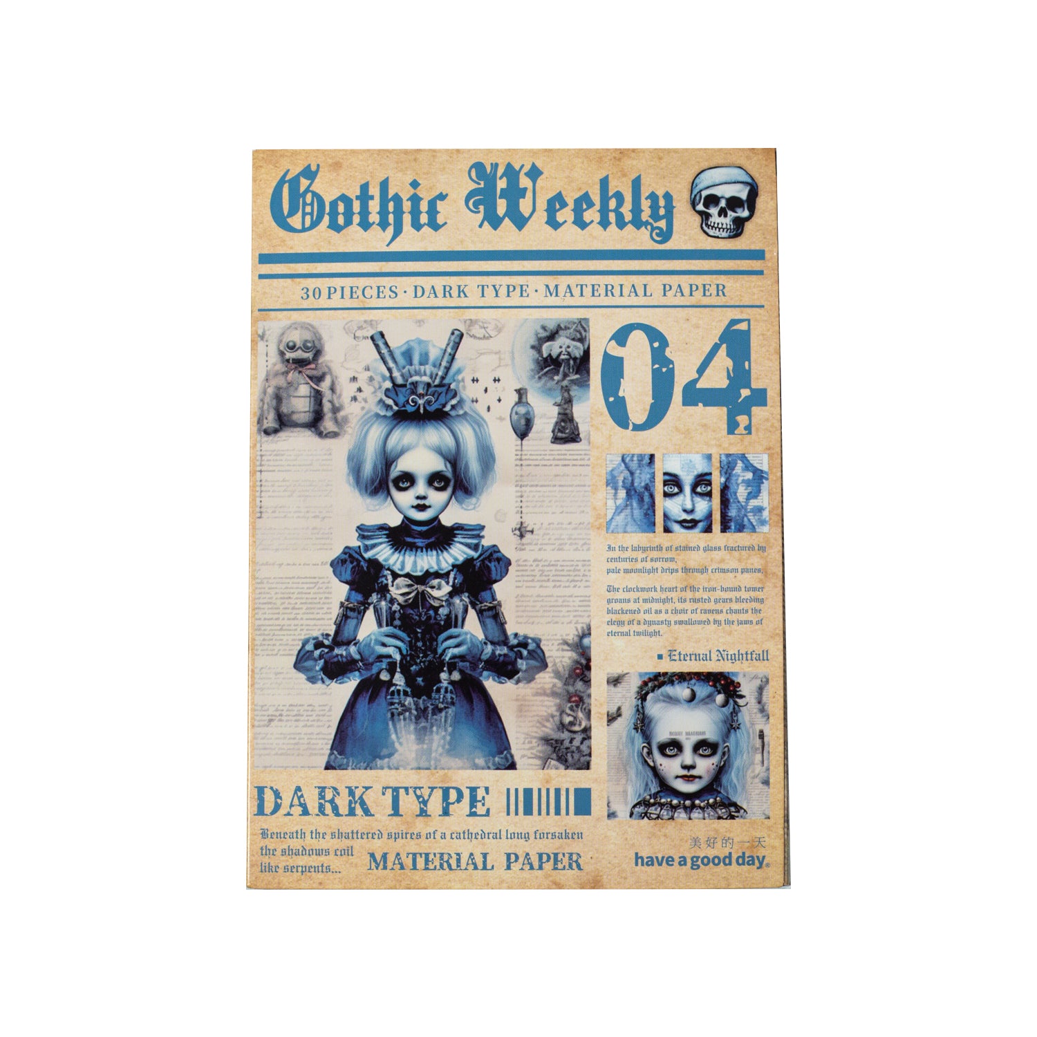 Gothic Weekly Scrapbooking Paper