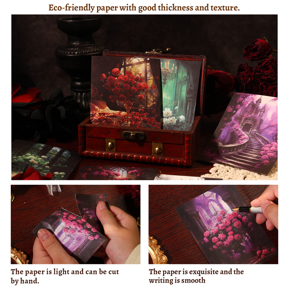 Gothic Rose Palace theme Scrapbooking Paper