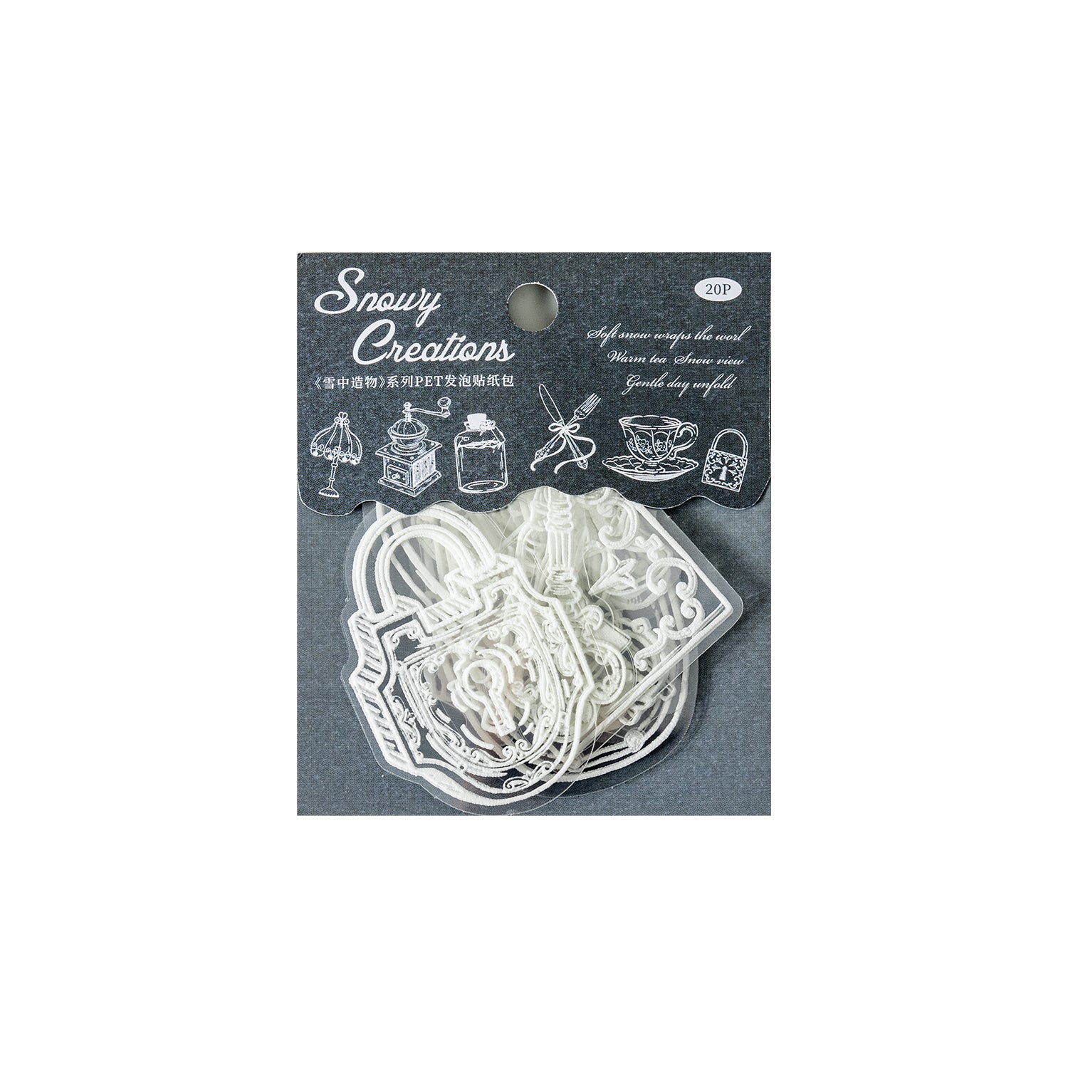 Snow-Creations series PET 3D foam stickers