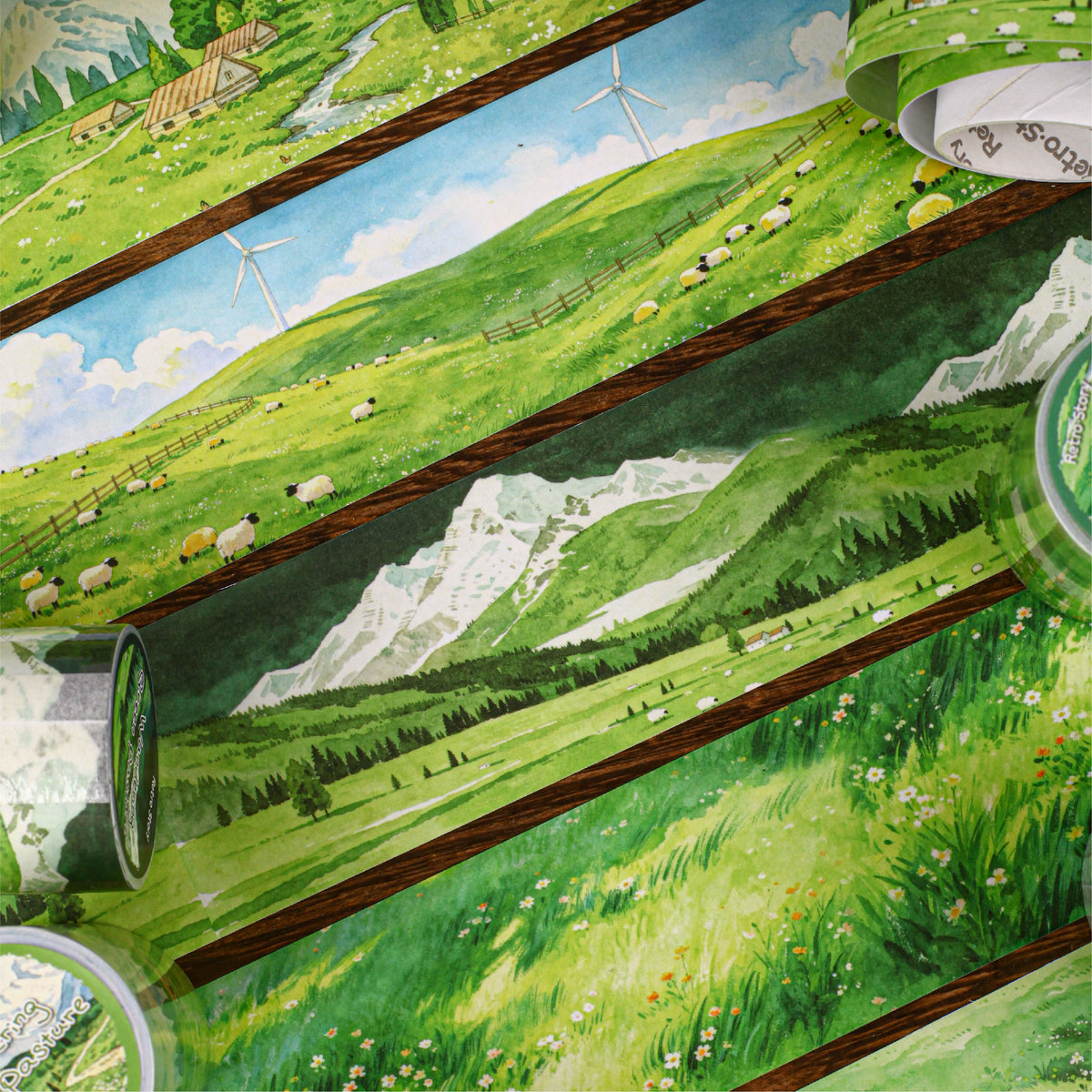 Green Field Stroll Landscape Tape