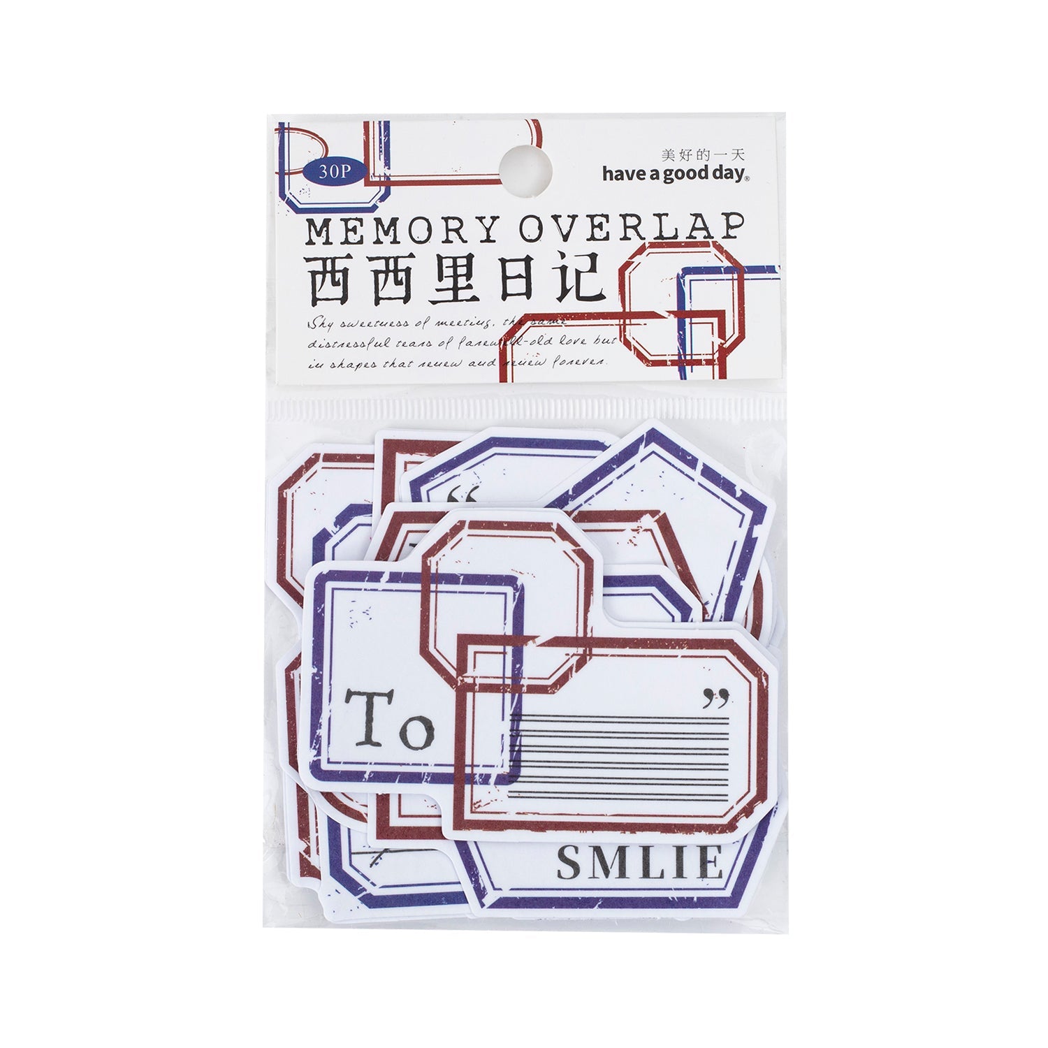 Memory Overlap Vintage Border Sticker