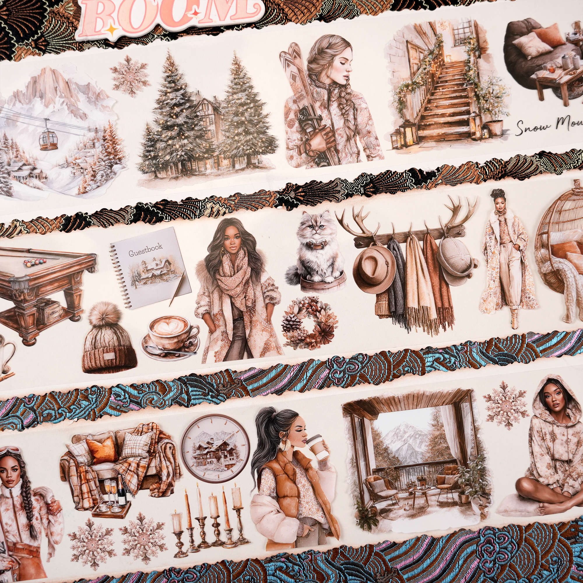 Snow Mountain Vacation PET Tape | No.46 | MOOBOOM Design