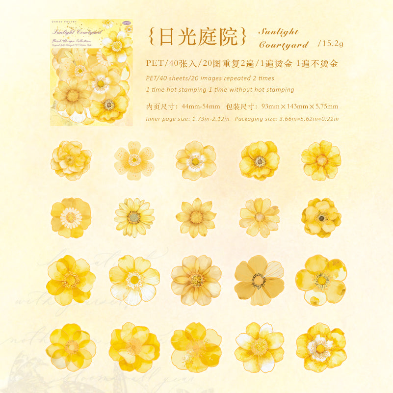 Whispers of Blossoms Flower PET Sticker