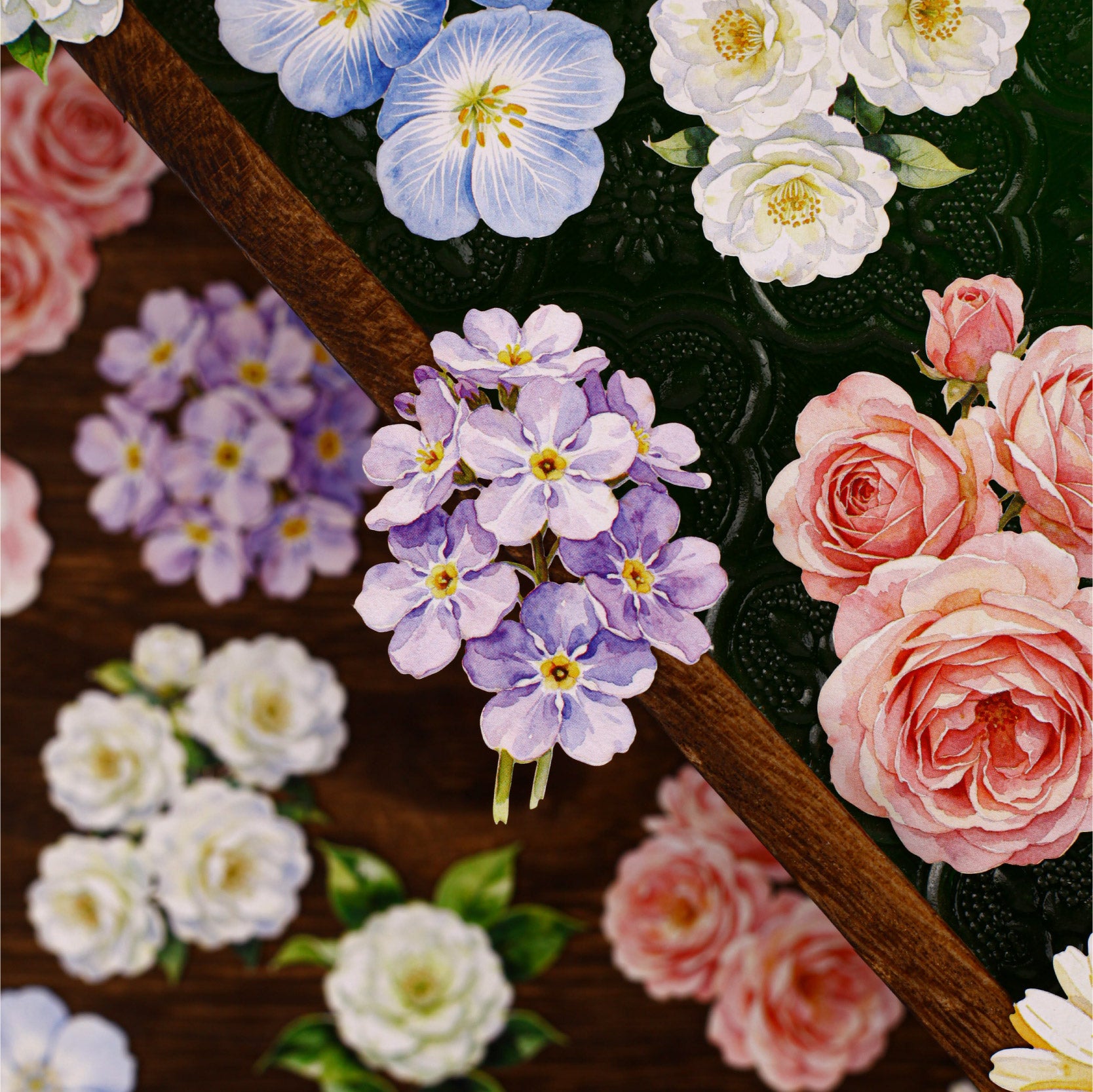 Soft Floral Sticker for Journaling | MOOBOOM