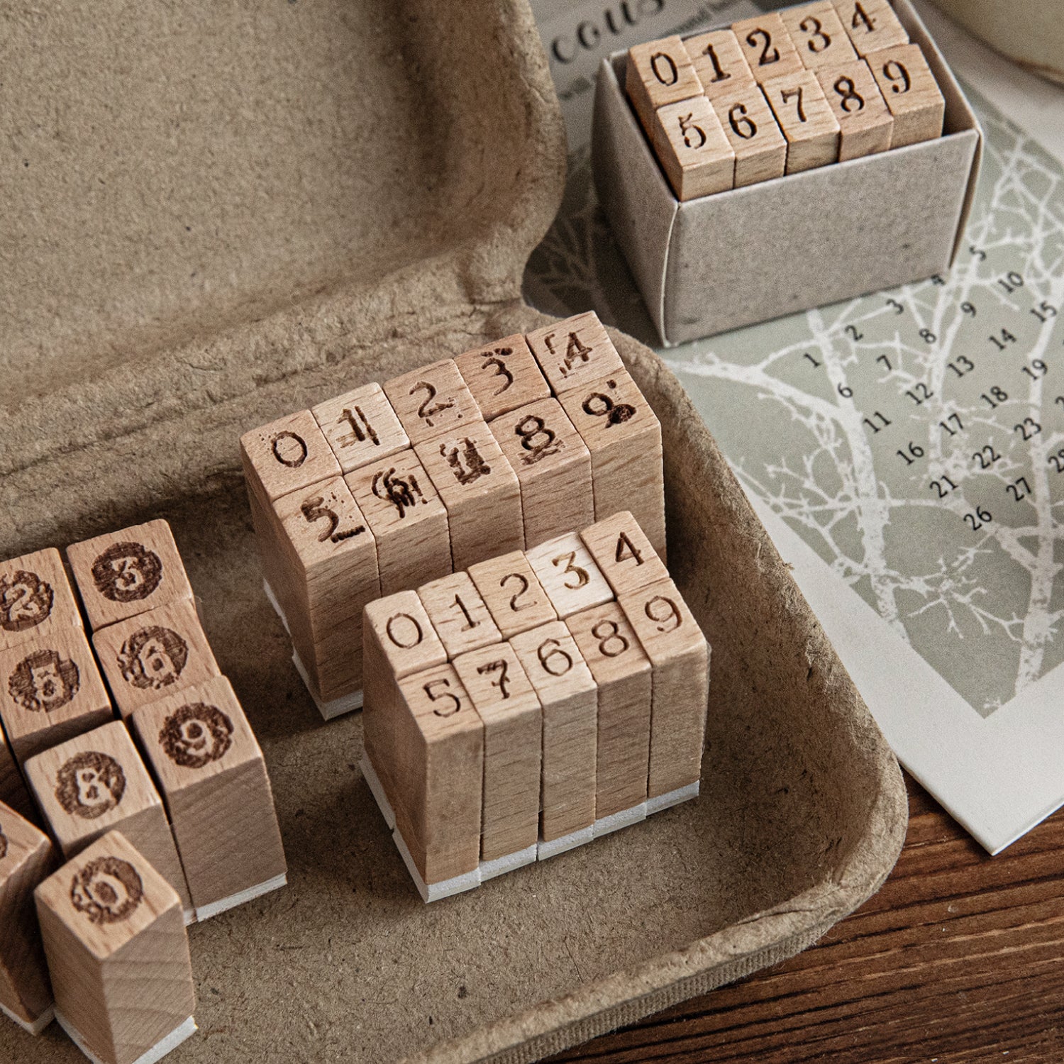 Digital Beech Wood Stamps