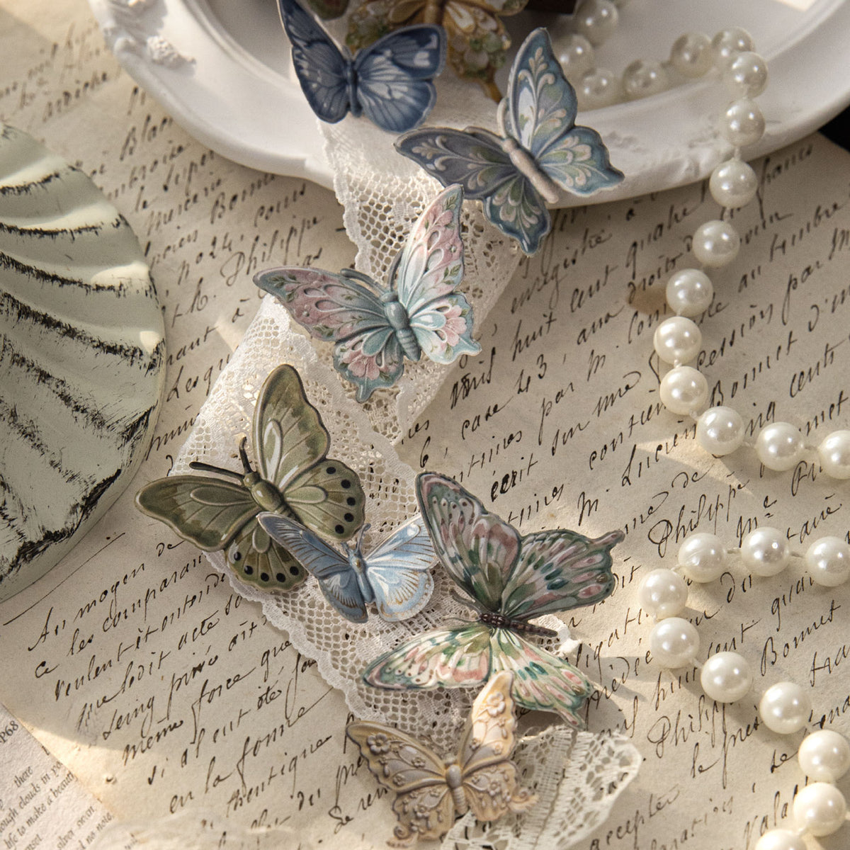 Butterfly Ceramics Museum Paper Sticker