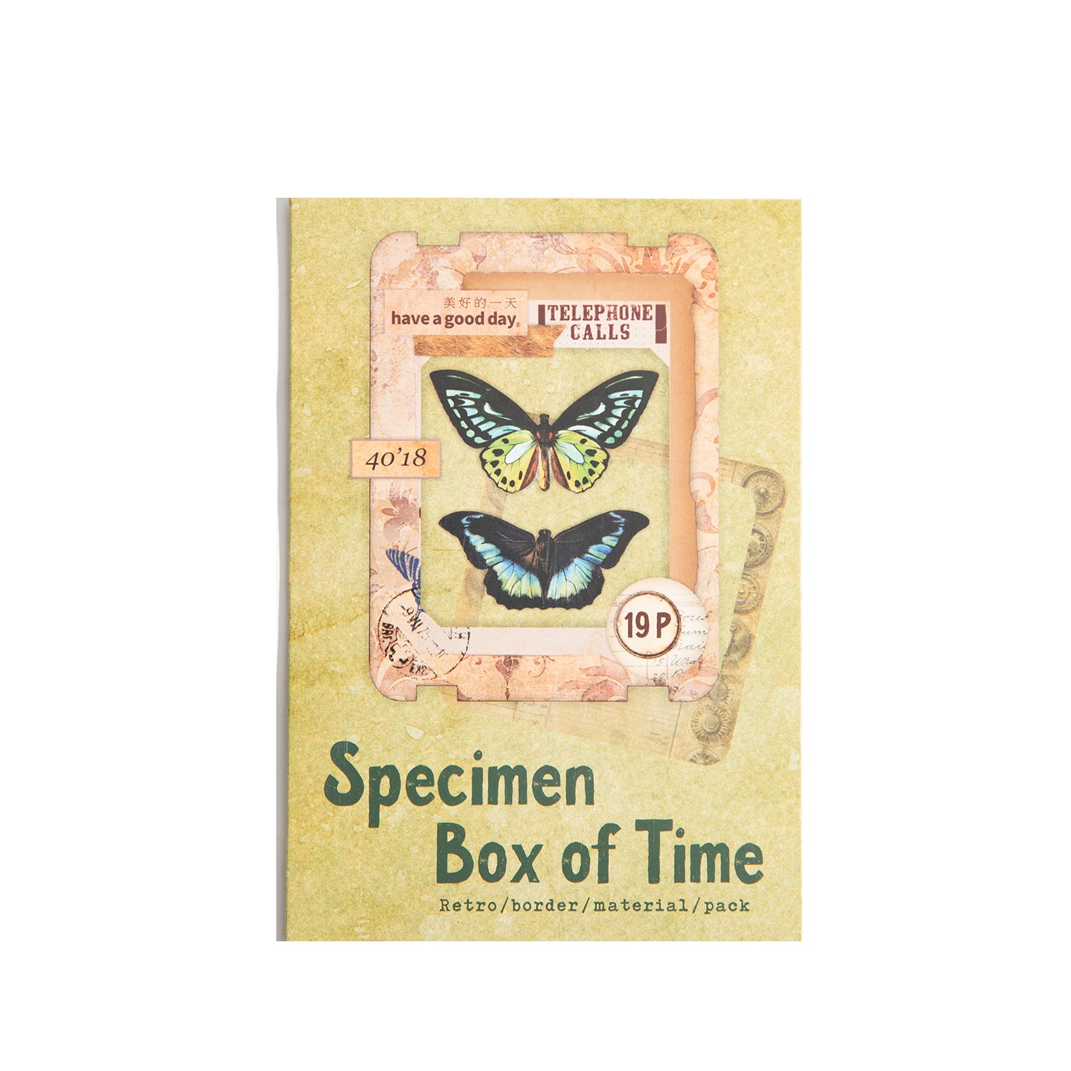 Specimen Box of Time Scrapbooking Paper