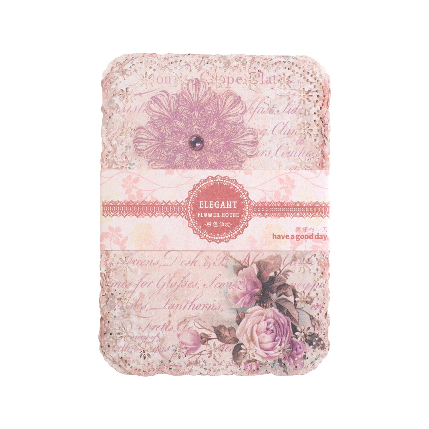 Elegant Flower House Scrapbook Paper