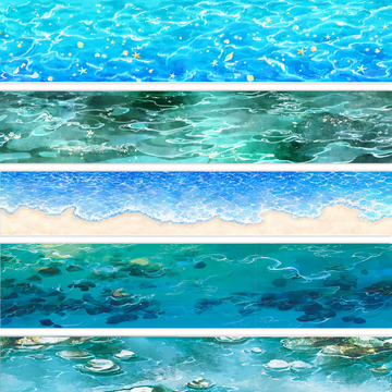 【ZERO】Waves/ Rivers / Water Surfaces Landscaping Tape(12 Styles)(Whole Roll Tape)