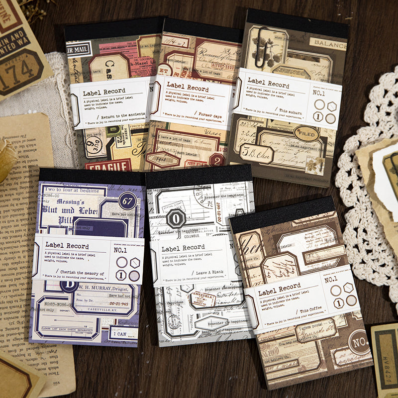 Label record memo Pad Sticker Book