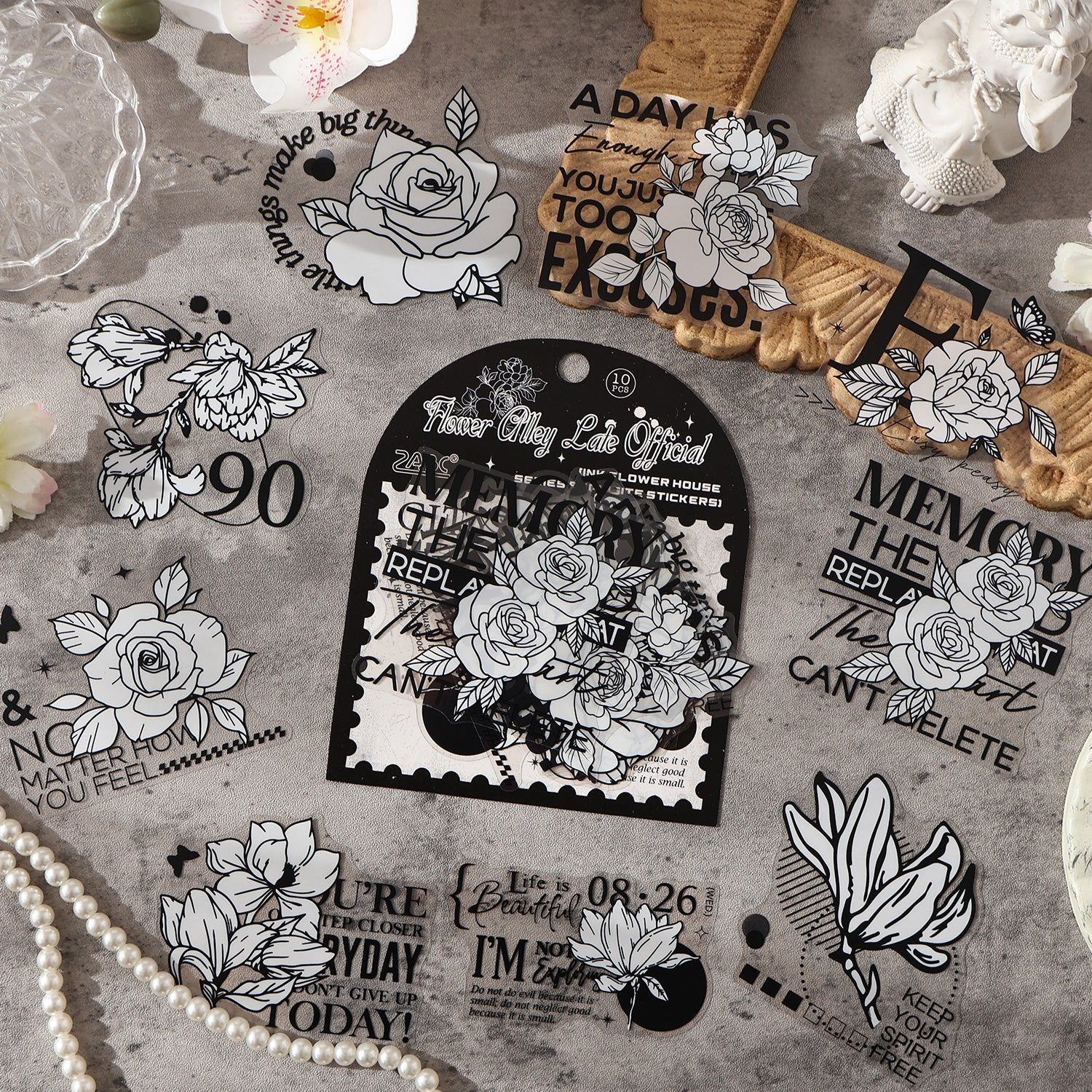 Ink Flower PET Sticker