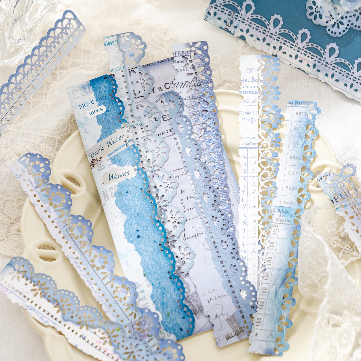 Long Lace Paper Sticker