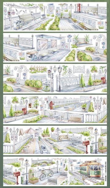 【BOBOYU】Guardrails beside the road Landscaping Tape