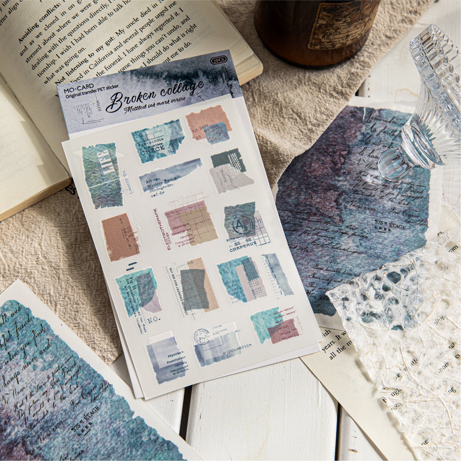 Mottled Ink Transfer sticker